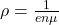  \rho = \frac{1}{en\mu} 